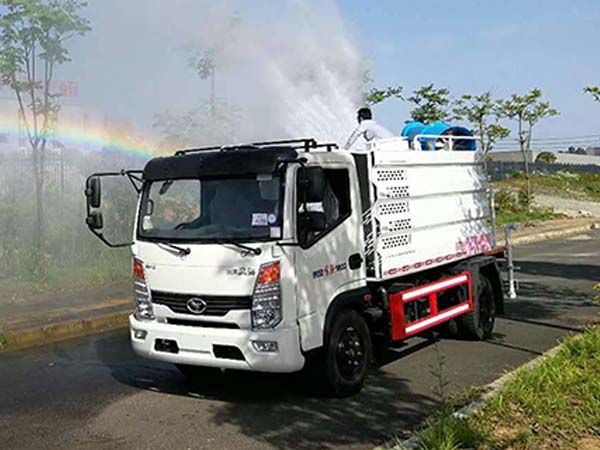 小型藍(lán)牌抑塵車 5方35米霧炮車