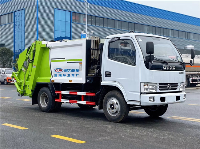 國五東風(fēng)藍(lán)牌4方壓縮垃圾車
